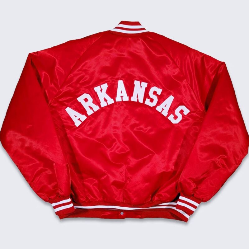 80’s Arkansas Razorbacks Red Bomber Jacket