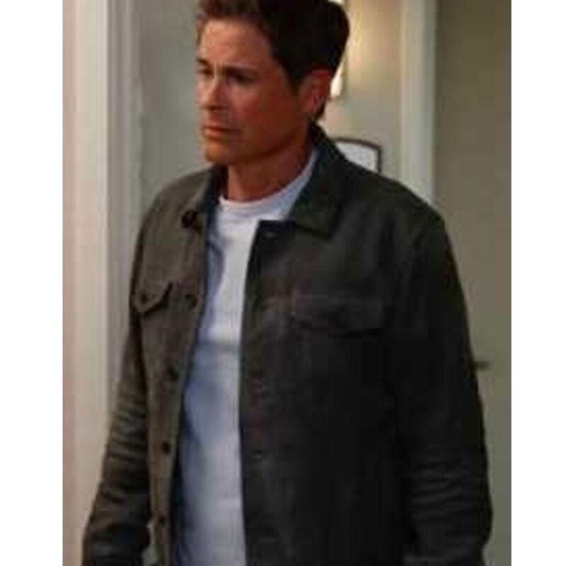 9-1-1 Lone Star Rob Lowe Gray Suede Jacket