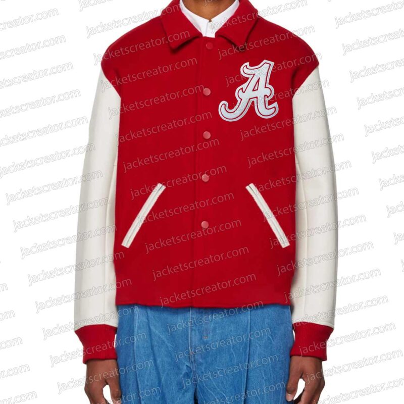 Alabama Crimson Tide Red and White Varsity Jacket