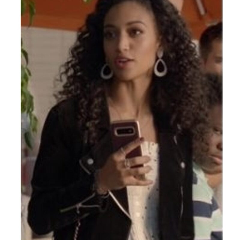 All American Season 4 Samantha Logan Velvet Jacket