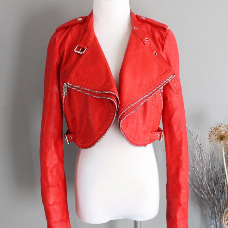 Austin & Ally Laura Marano Red Cropped Jacket