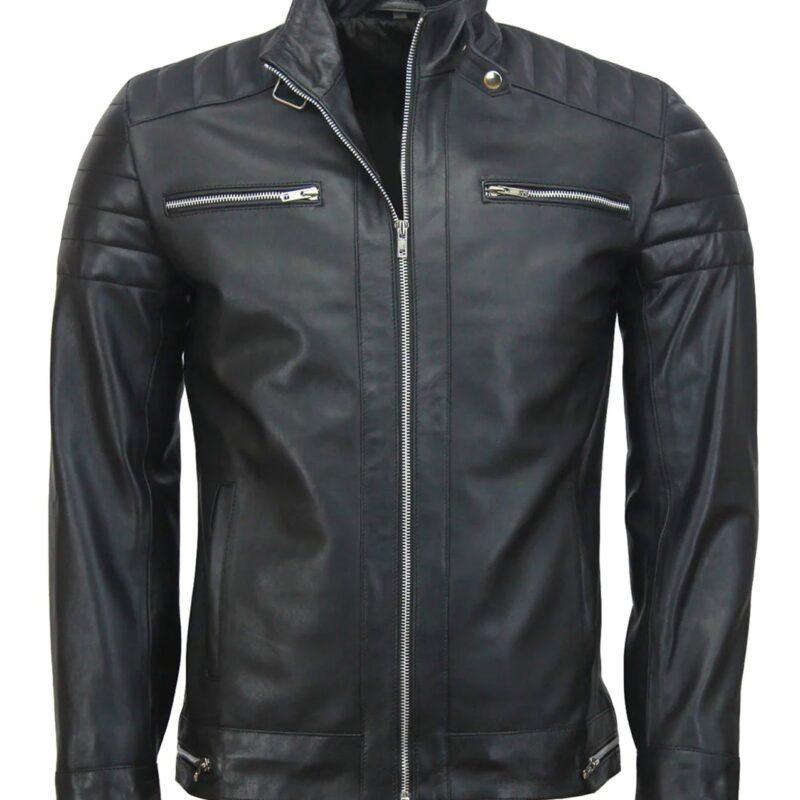 Andrew Tate Black Leather Biker Jacket