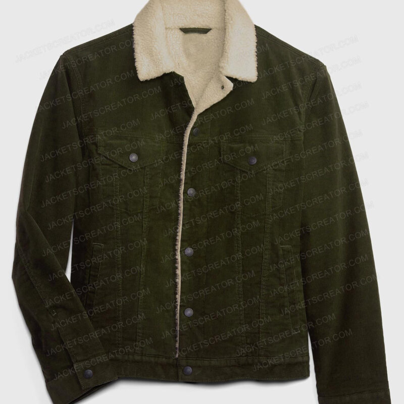 Riverdale Season 6 K.J. Apa Sherpa Green Corduroy Jacket