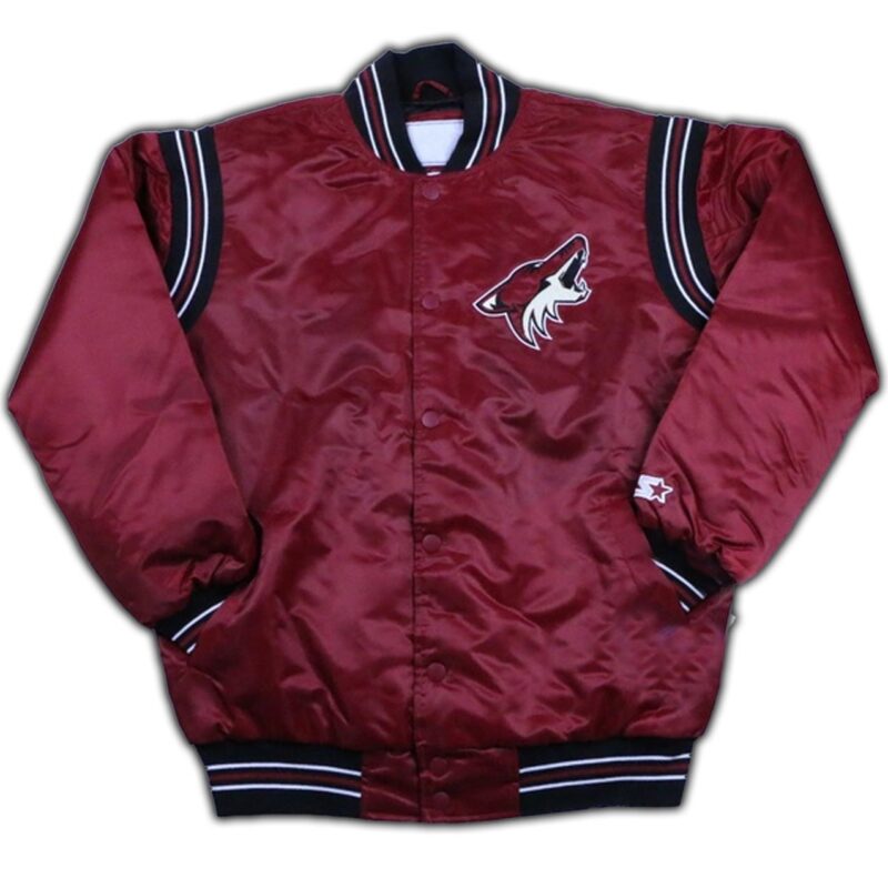 Arizona Coyotes Maroon Satin Jacket