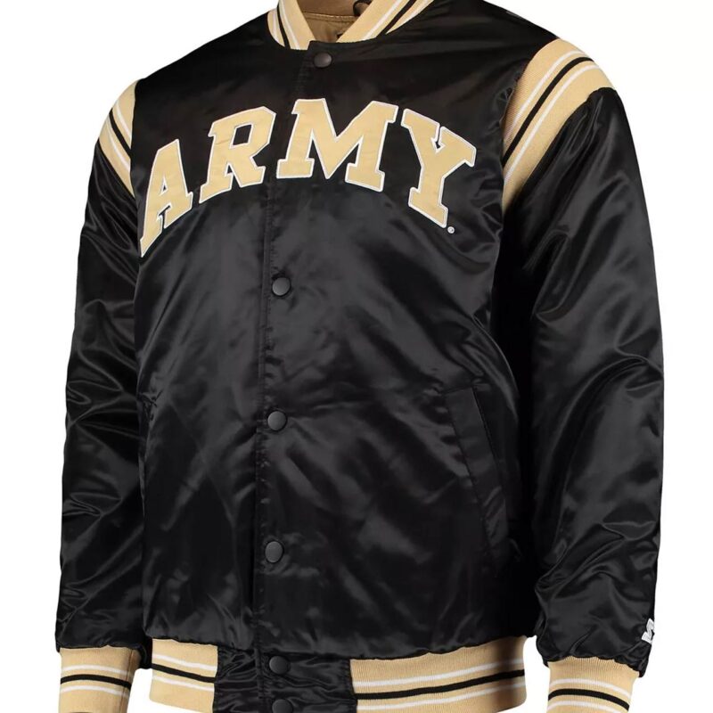 Army Black Knights The Enforcer Black Satin Jacket