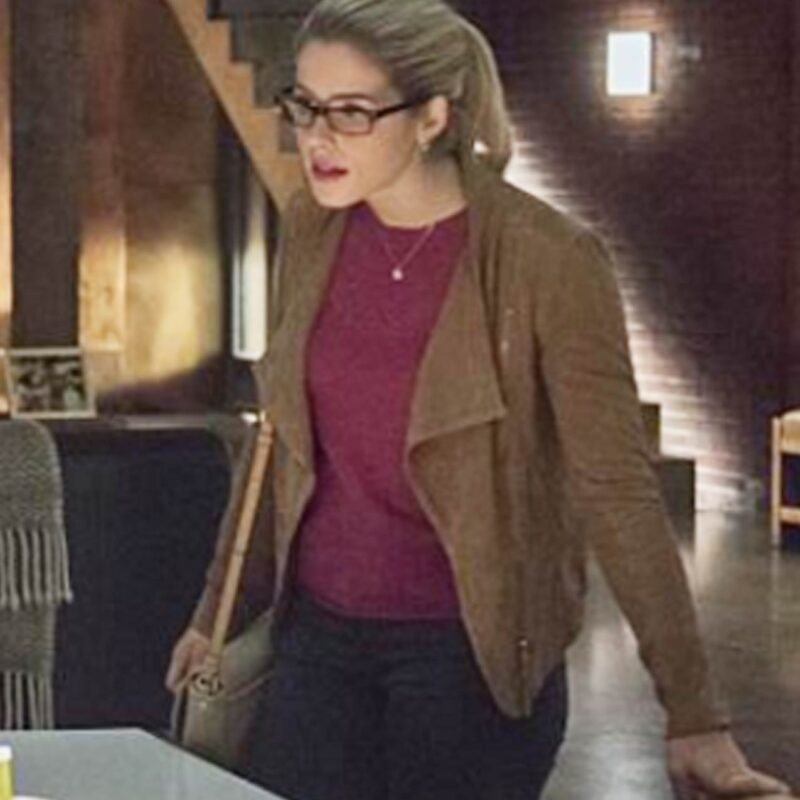 Arrow S04 Emily Bett Rickards Suede Jacket