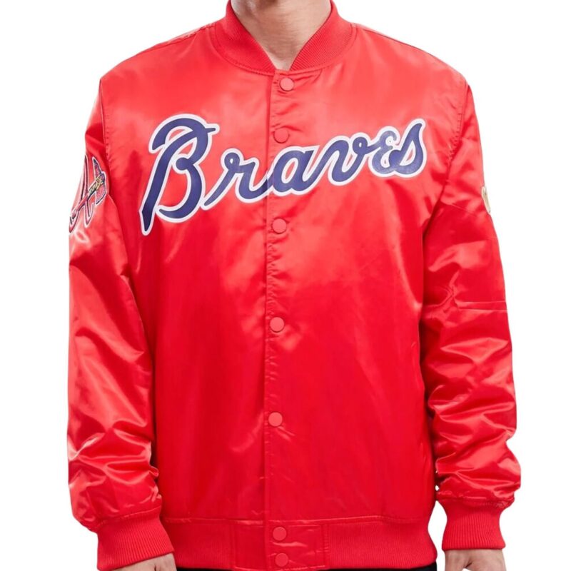 MLB Atlanta Braves Big Logo Satin Jacket
