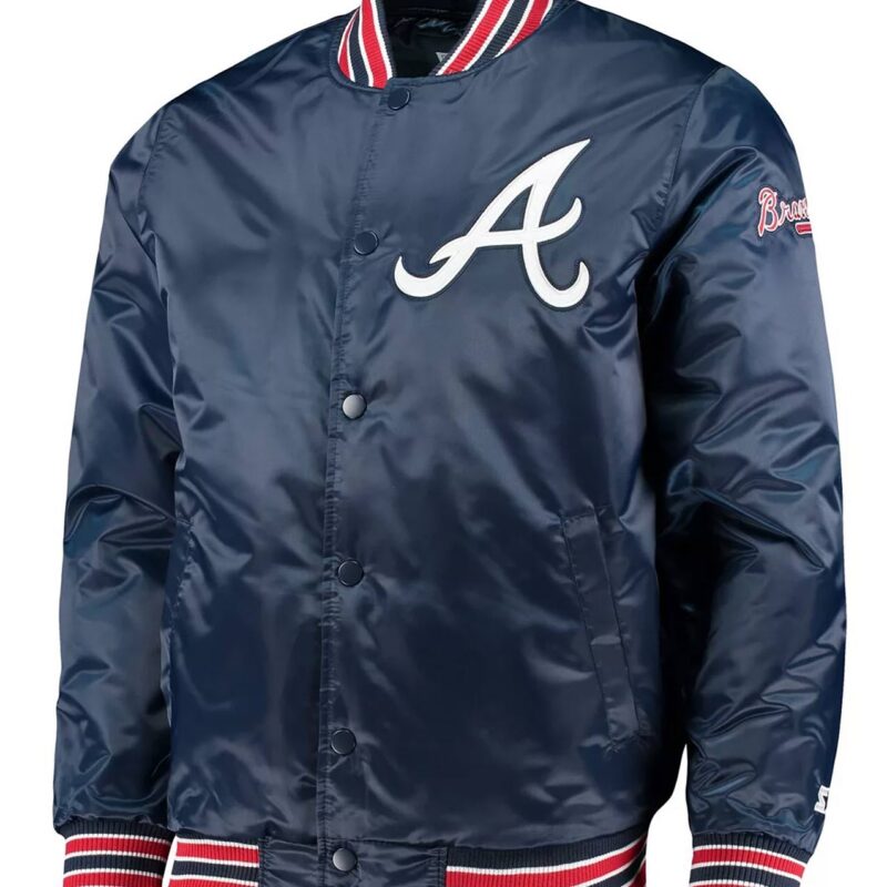 The Diamond Atlanta Braves Navy Blue Jacket