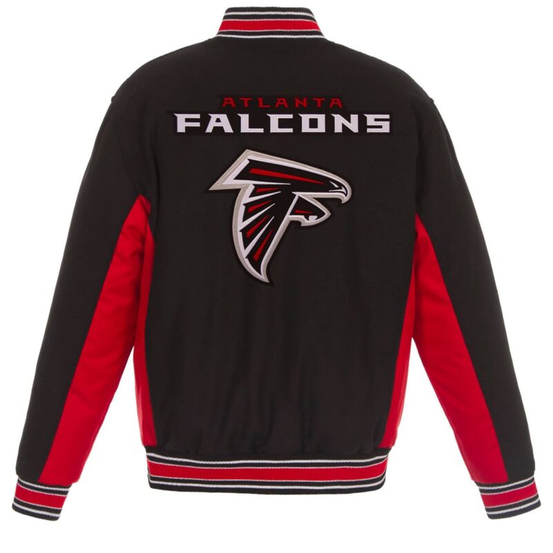 Atlanta Falcons Black and Red Varsity Wool Jacket