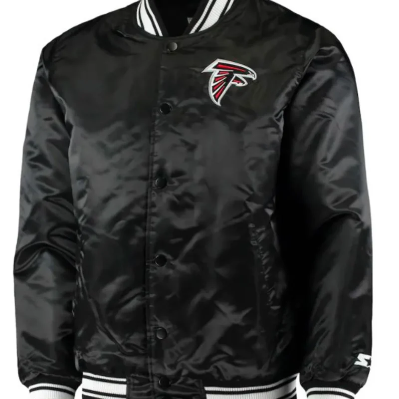 Atlanta Falcons Starter Black Satin Jacket
