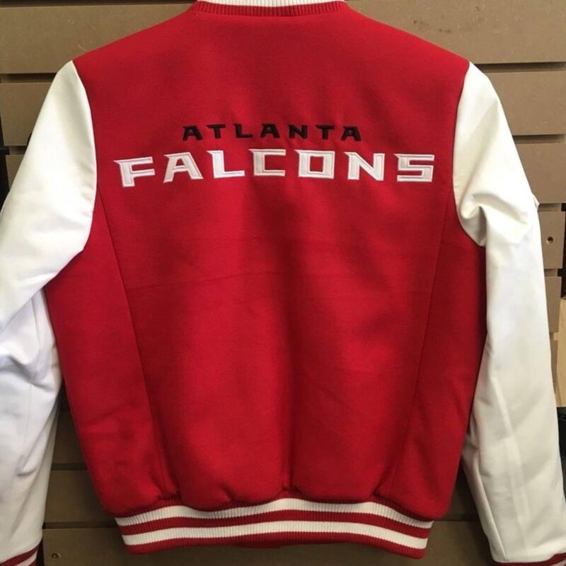 Atlanta Falcons Varsity Red and White Jacket