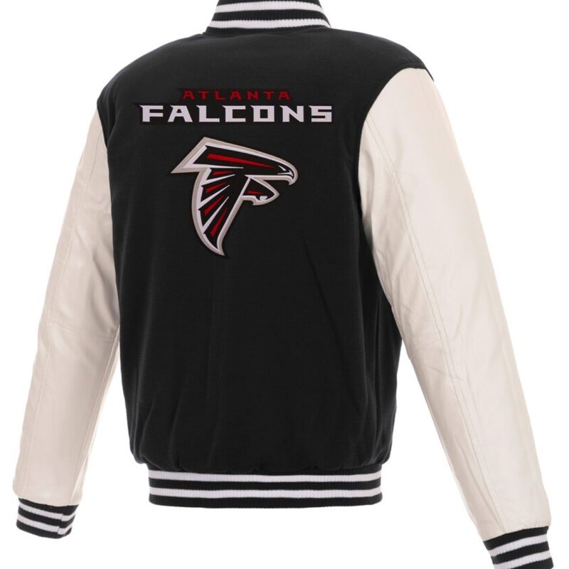 Atlanta Falcons Varsity Black and White Jacket