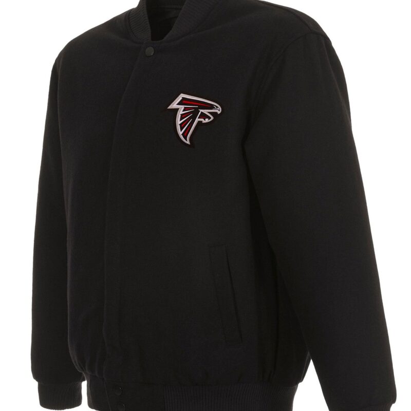 Atlanta Falcons Varsity Black Wool Jacket