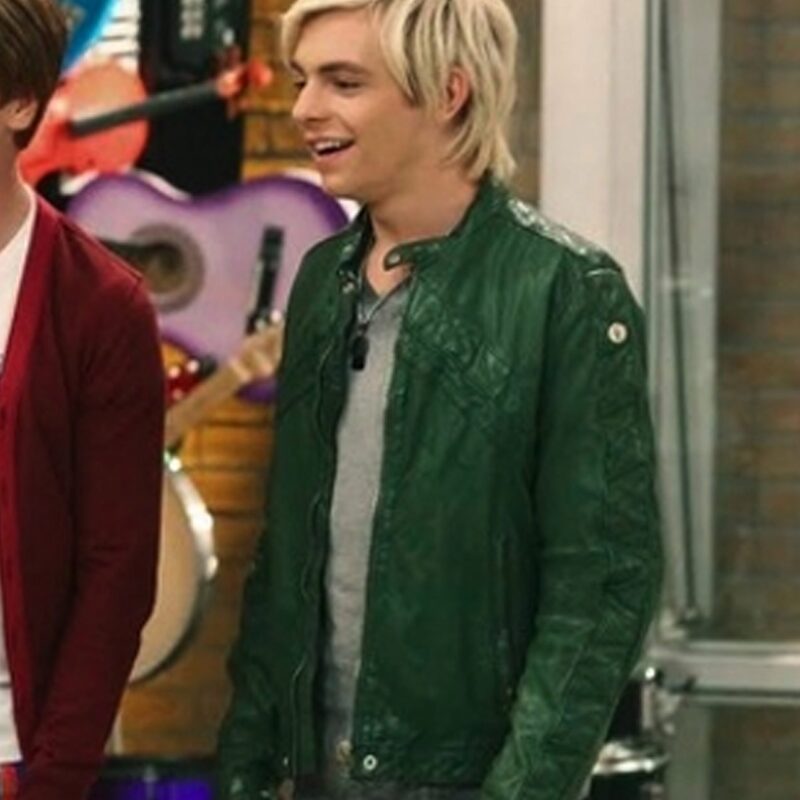 Austin & Ally S04 Ross Lynch Green Leather Jacket