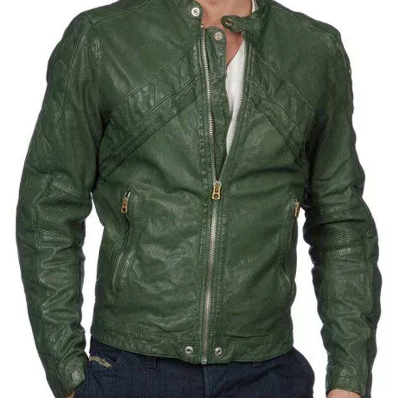 Austin & Ally S04 Ross Lynch Green Leather Jacket