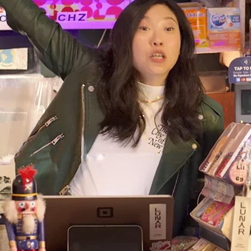 Awkwafina is Nora from Queens Awkwafina Leather Jacket