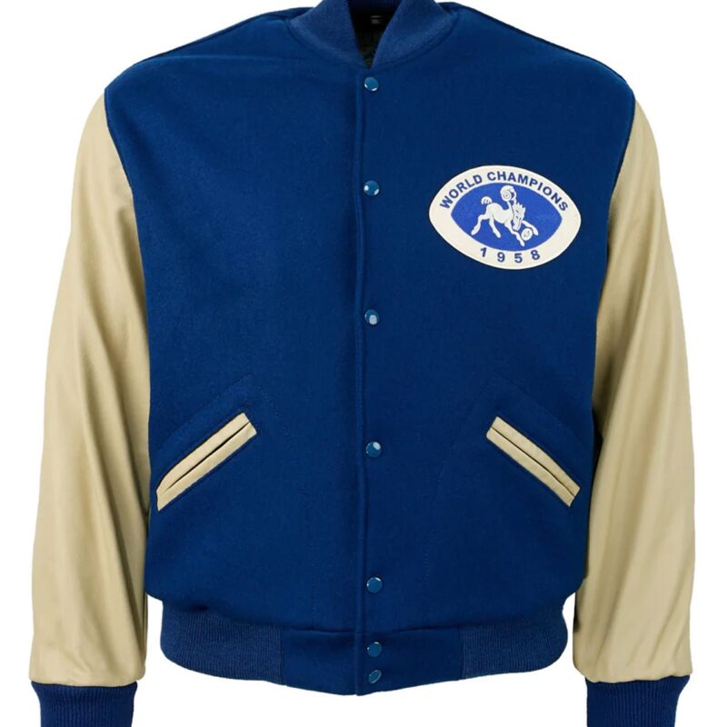 1958 Baltimore Colts Varsity Royal Blue Jacket