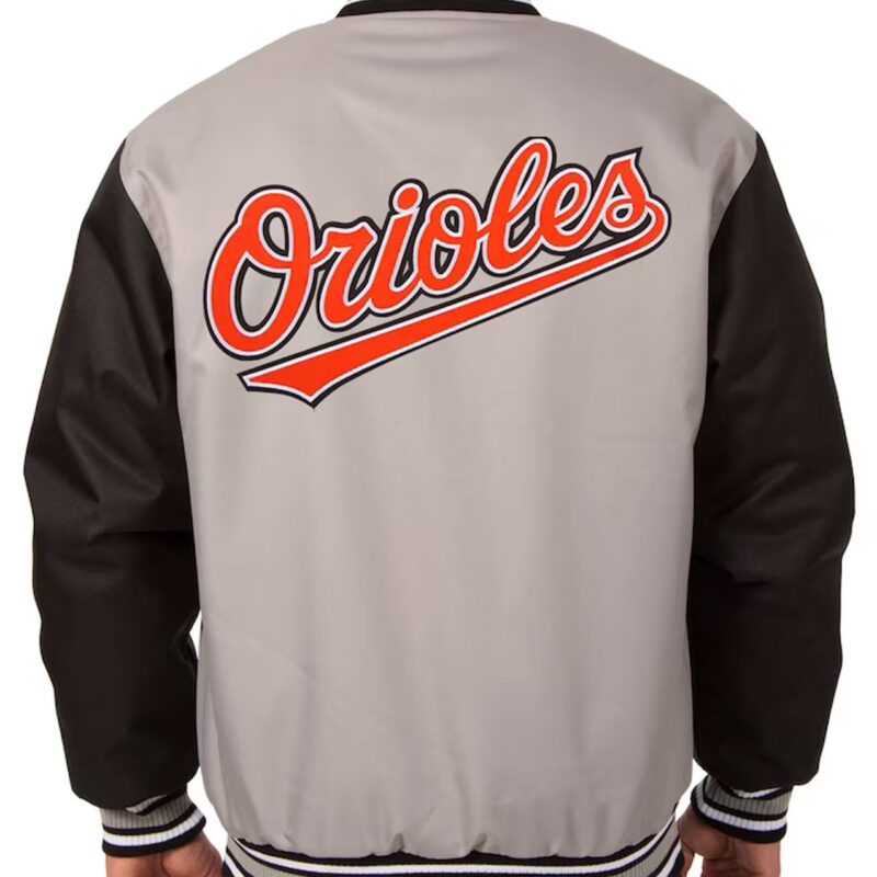 Baltimore Orioles Black and Gray Varsity Poly Twill Jacket