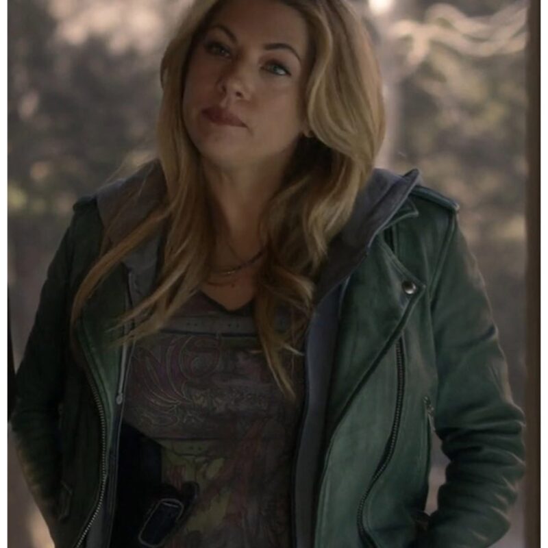 Big Sky S03 Katheryn Winnick Green Leather Jacket