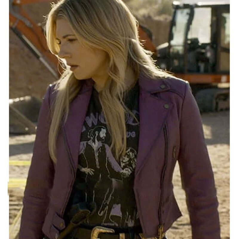 Big Sky Season 3 Katheryn Winnick Plum Leather Jacket