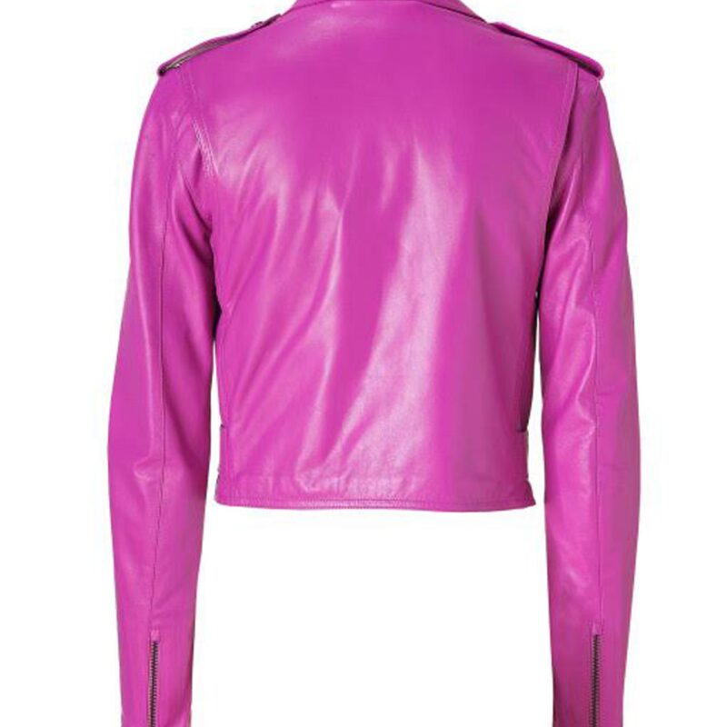 Jessica Alba Pink Leather Jacket