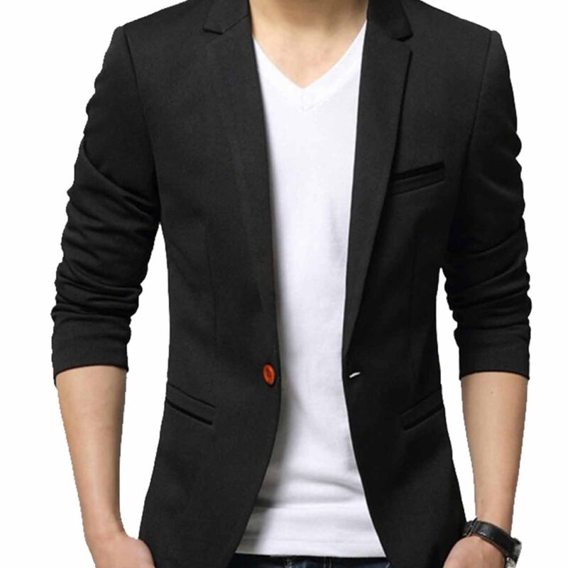 Men’s Slim Fit Black Formal Jacket