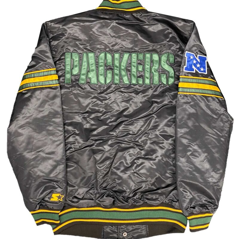 Black Green Bay Packers Pick & Roll Jacket