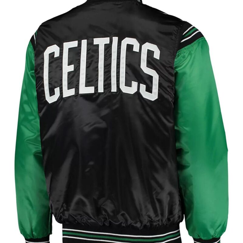 Black/Kelly Green Boston Celtics The Enforcer Satin Jacket