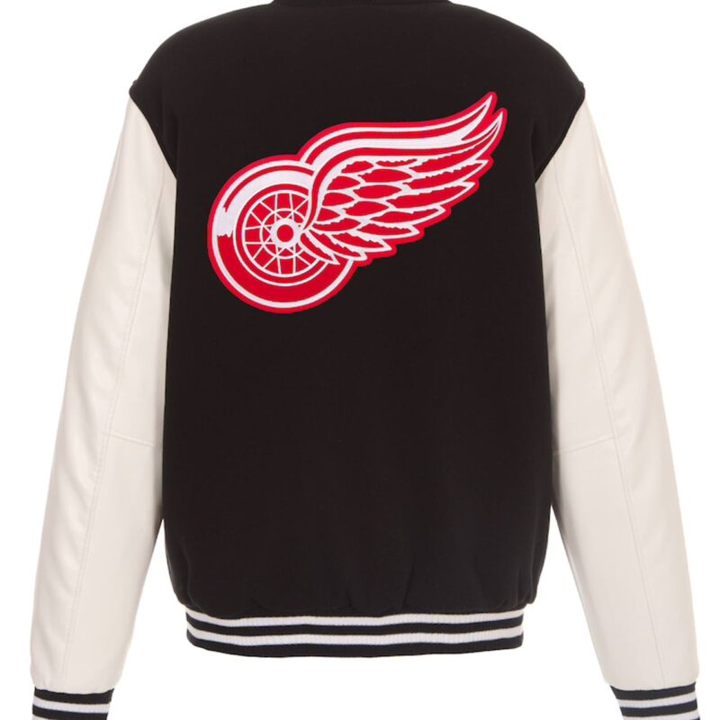 Black/White Detroit Red Wings Varsity Jacket
