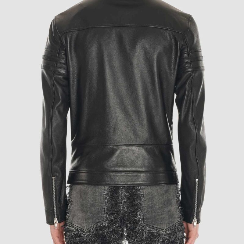 Men’s Blackmeans Biker Black Leather Jacket