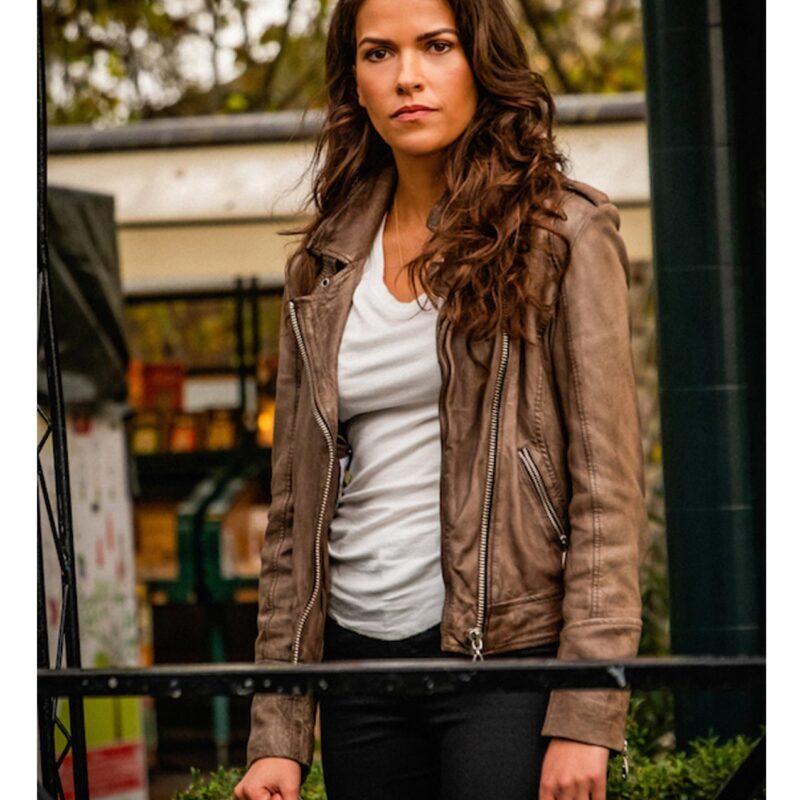 Blood & Treasure Sofia Pernas Brown Leather Jacket