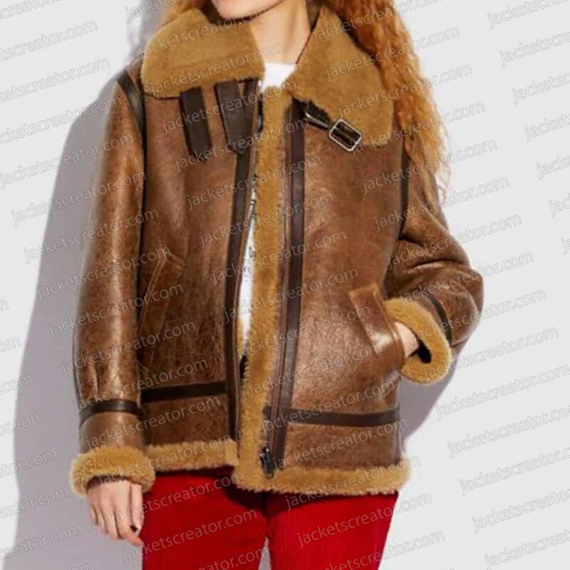 Fate Bloom Season 2 Abigail Cowen Shearling Jacket