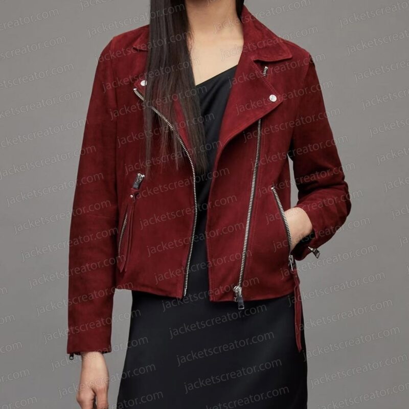 The Vampire Diaries Kat Graham Burgundy Jacket