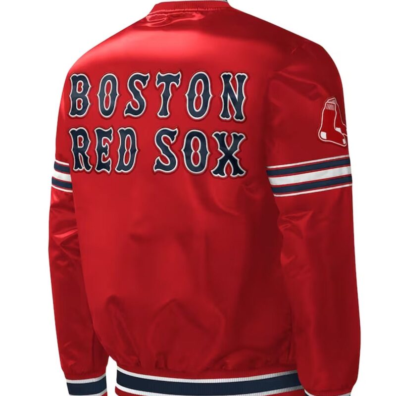 Boston Red Sox Midfield Red Varsity Satin Jacket