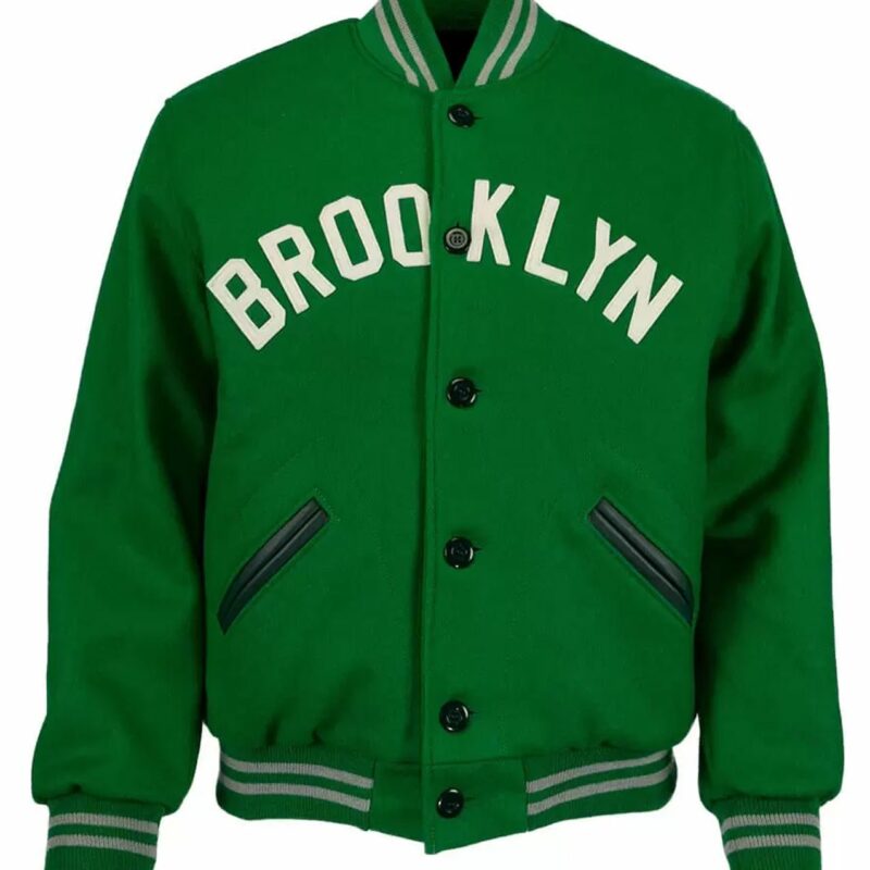 Green Brooklyn Nets Varsity Wool Jacket