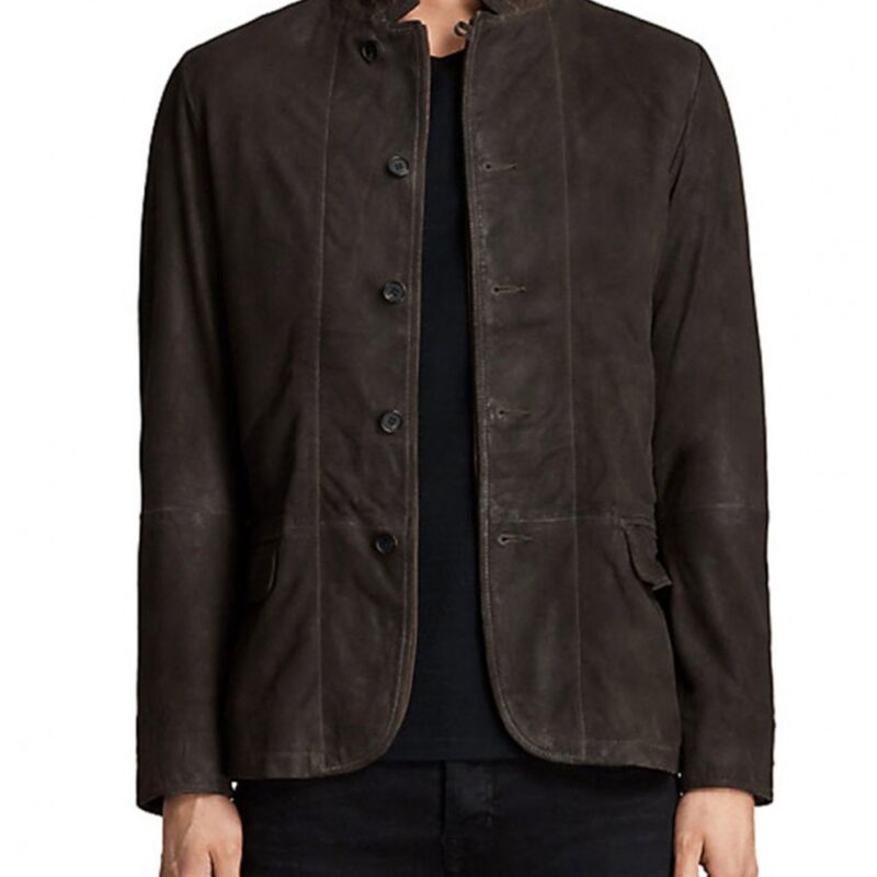 Men’s Casual Designer Dark Brown Leather Blazer