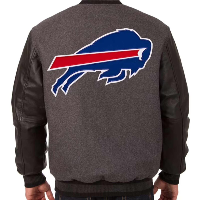 Buffalo Bills Charcoal and Black Varsity Jacket