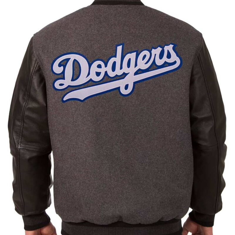 Charcoal/Black Los Angeles Dodgers Varsity Jacket