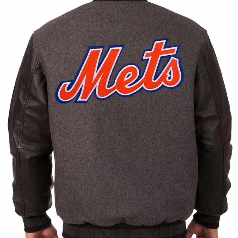 Charcoal/Black New York Mets Varsity Jacket