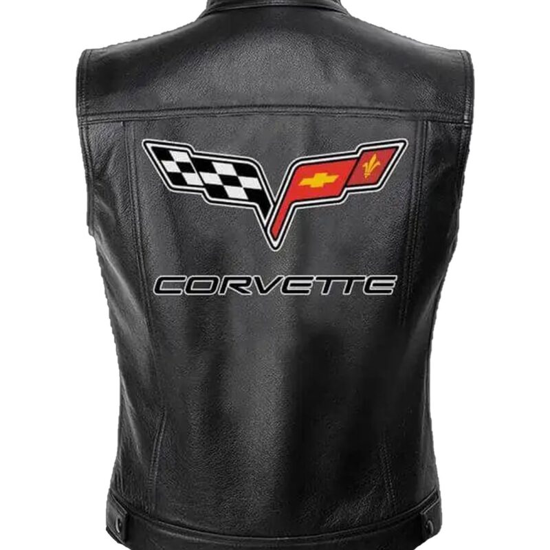 Chevrolet Corvette Black Leather Vest