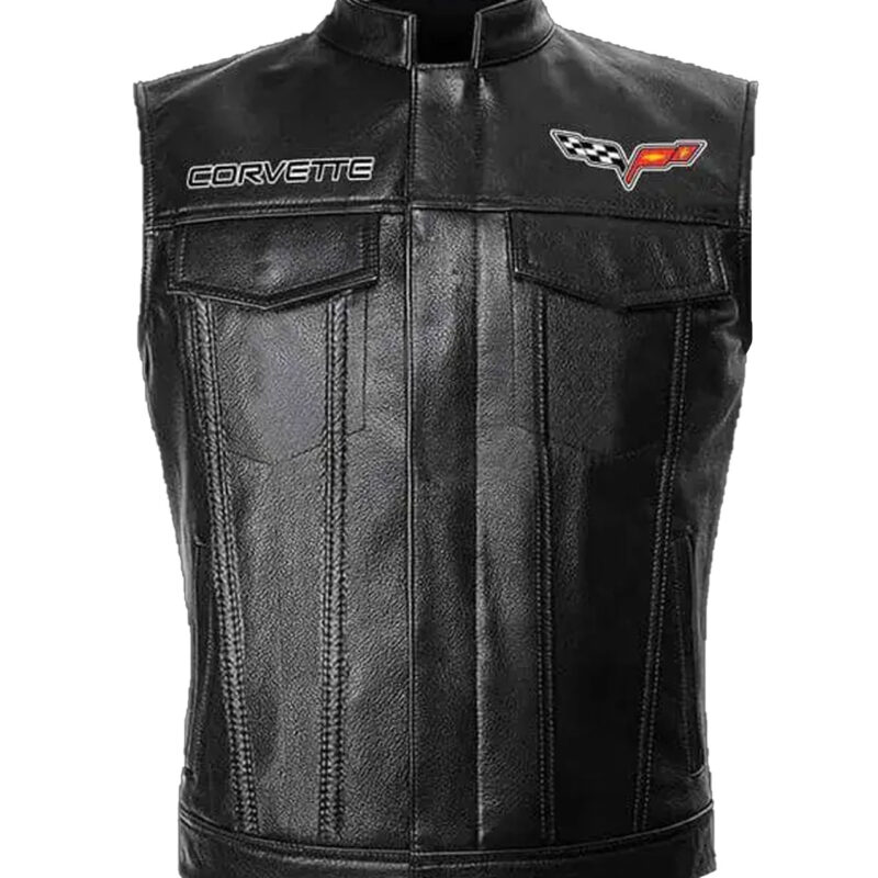 Chevrolet Corvette Black Leather Vest