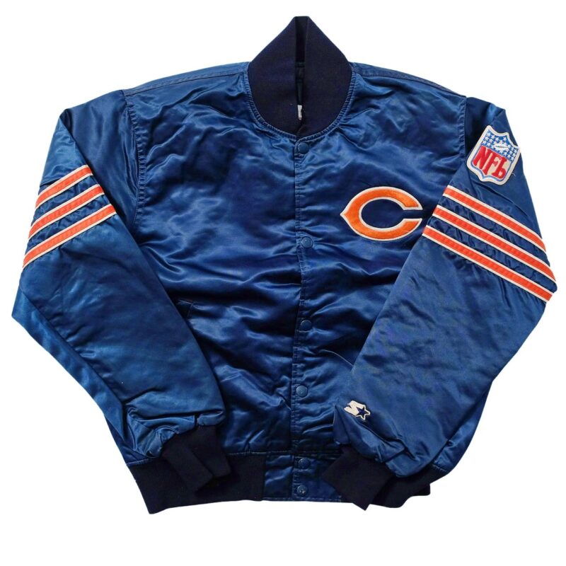 80’s Chicago Bears Blue Satin Jacket