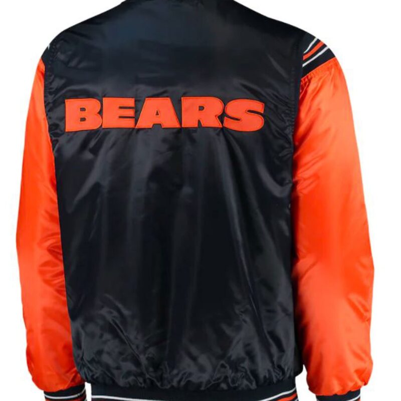 Chicago Bears Navy Blue and Orange Starter Jacket