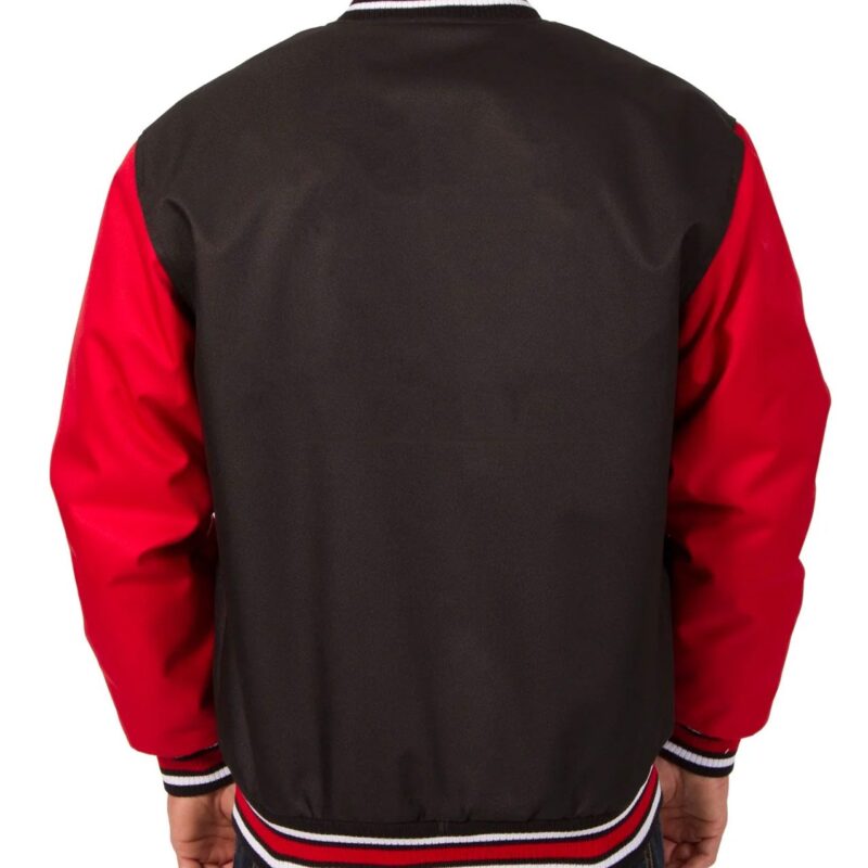 Chicago Blackhawks Black and Red Poly-Twill Jacket