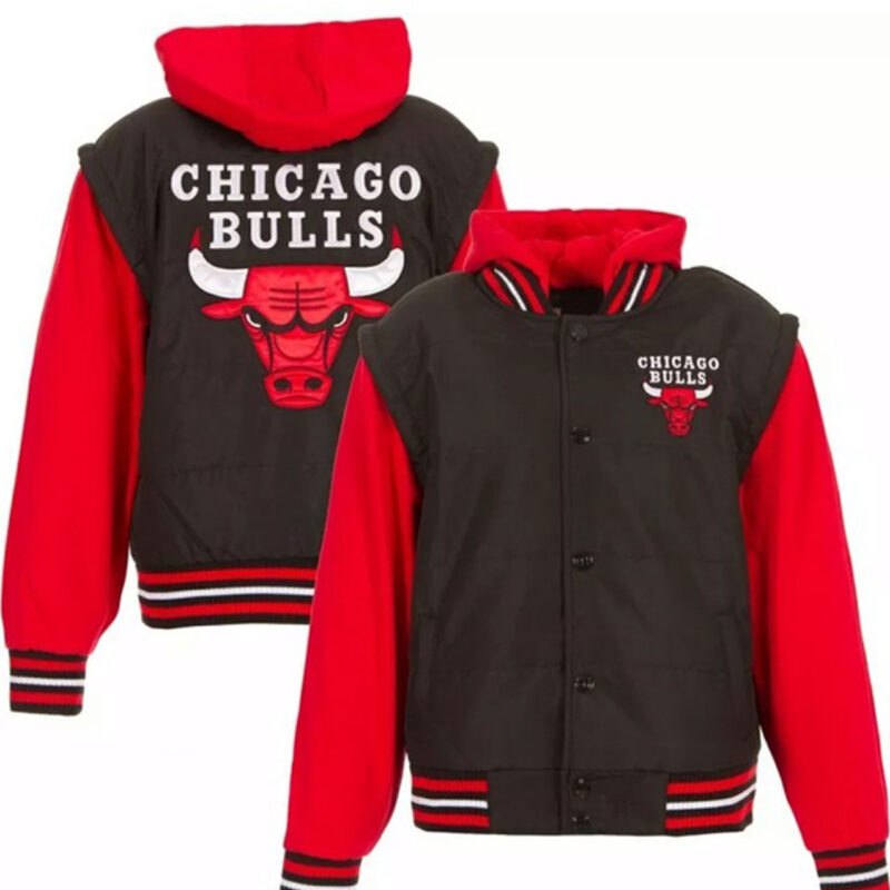 Men’s Chicago Bulls Bomber Jacket with Hoodie