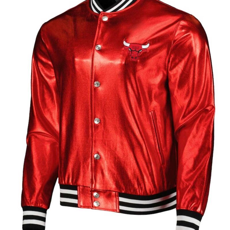 Chicago Bulls Metallic Red Jacket