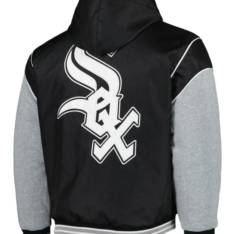 Chicago White Sox Black and Gray Hoodie Jacket