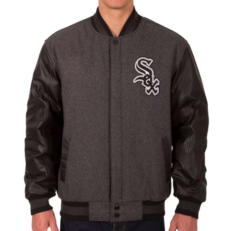 Black/Charcoal Chicago White Sox Varsity Jacket