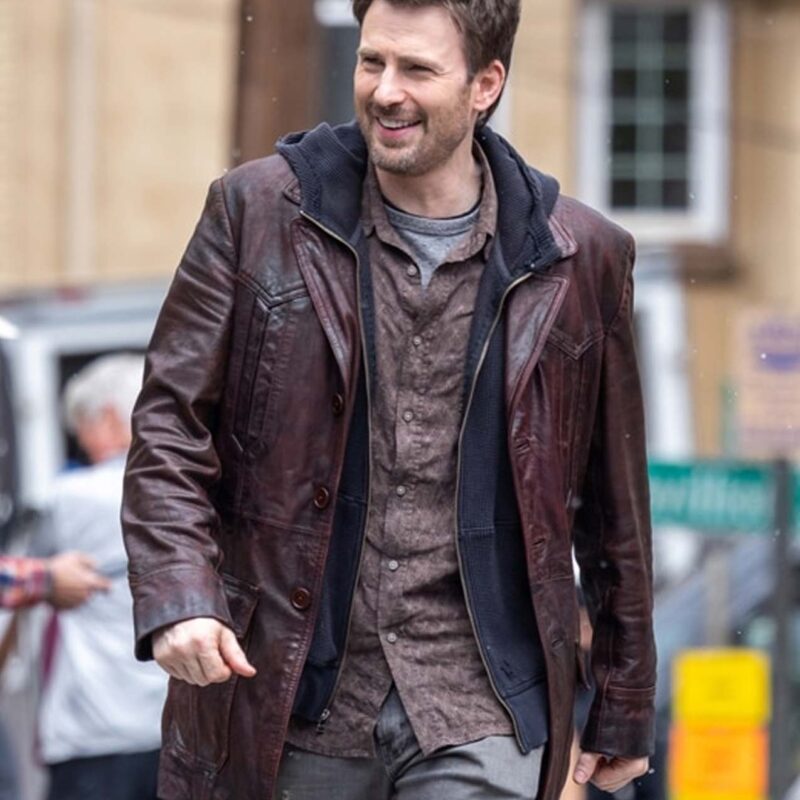 Red One Chris Evans Leather Jacket