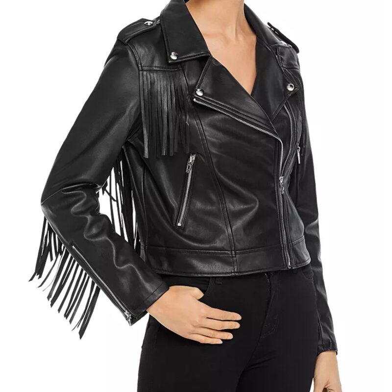 Days of Our Lives Victoria Konefal Fringed Leather Jacket